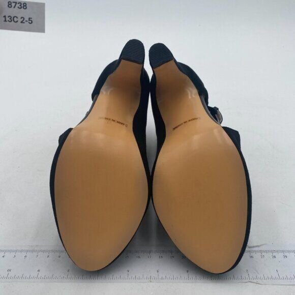 YDN Black Pointed Toe High Heel Booties Pumps Cutout Buckle Party Dress Shoes - Picture 6 of 7